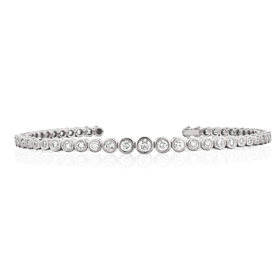 Cassidy Diamonds ? Open Cuff Graduated Diamond Bangle