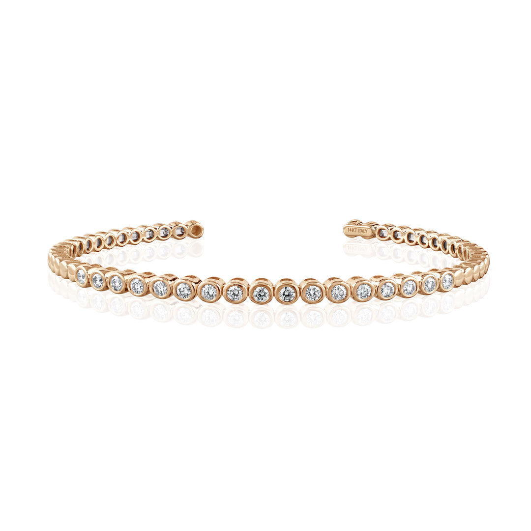Cassidy Diamonds ? Open Cuff Graduated Diamond Bangle