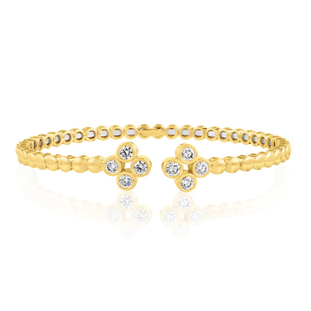 Cassidy Diamonds ? Flower Shaped 8 Stone Open Bangle
