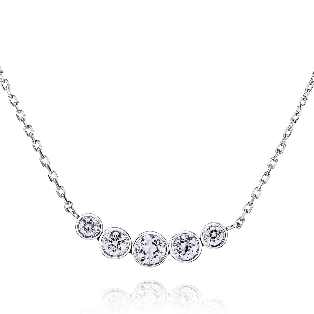 Cassidy Diamonds ? Graduate 5 Stone Diamond Necklace