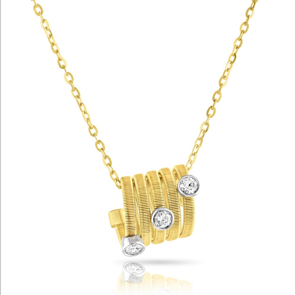 Cassidy Diamonds ? Five Row 3 Stone Tube Necklace